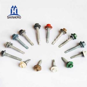 DIN7504K HEX SELF DRILLING SCREW CUSTOMIZED COLORFUL HEX WASHER HEAD